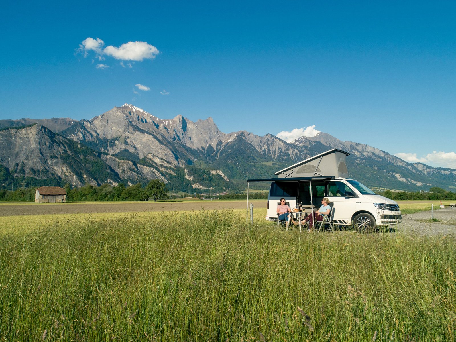 Stellplatz bei den Pizolbahnen in Bad Ragaz