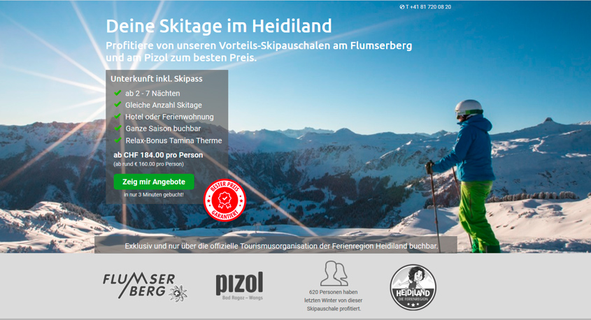 Skipauschale Landingpage